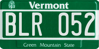 VT license plate BLR052