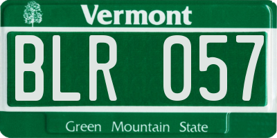 VT license plate BLR057