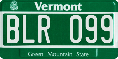 VT license plate BLR099