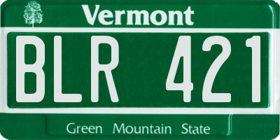 VT license plate BLR421