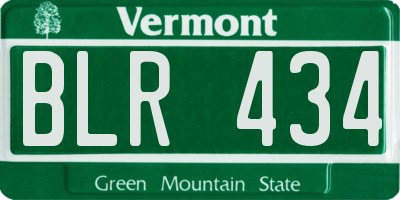 VT license plate BLR434