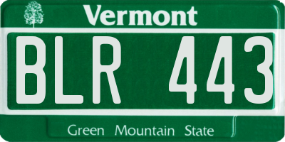 VT license plate BLR443