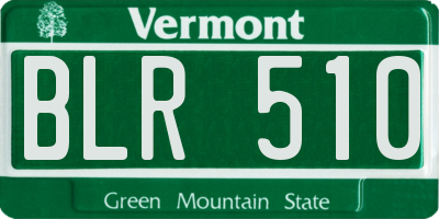 VT license plate BLR510