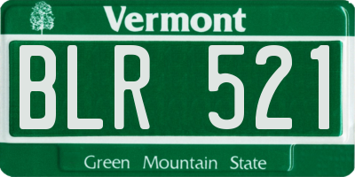 VT license plate BLR521