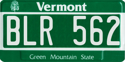 VT license plate BLR562