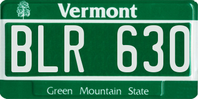 VT license plate BLR630