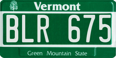 VT license plate BLR675