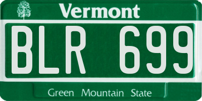 VT license plate BLR699