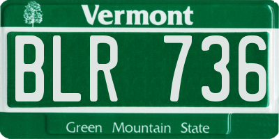 VT license plate BLR736