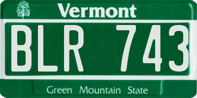 VT license plate BLR743