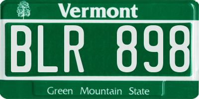 VT license plate BLR898