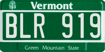 VT license plate BLR919