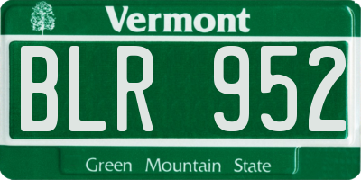 VT license plate BLR952