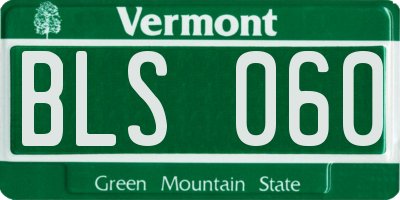 VT license plate BLS060