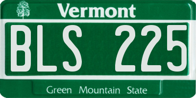 VT license plate BLS225