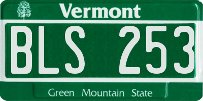 VT license plate BLS253