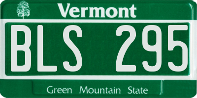 VT license plate BLS295