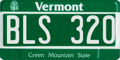 VT license plate BLS320