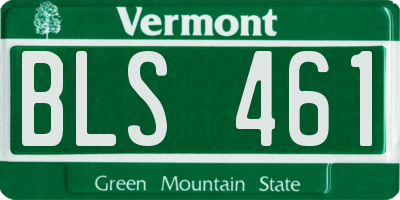 VT license plate BLS461