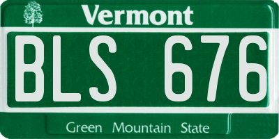 VT license plate BLS676