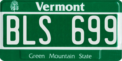 VT license plate BLS699