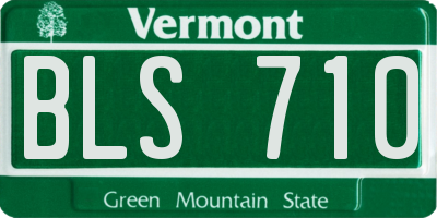 VT license plate BLS710
