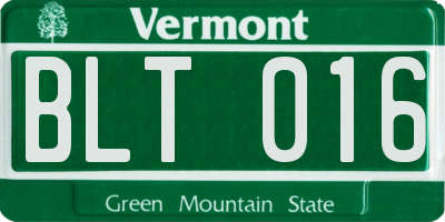 VT license plate BLT016