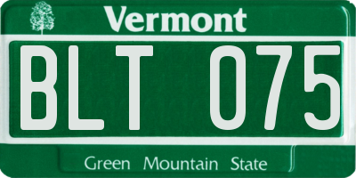 VT license plate BLT075