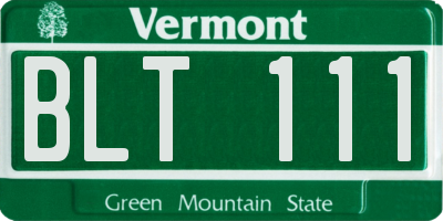 VT license plate BLT111