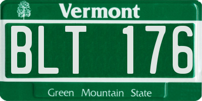 VT license plate BLT176