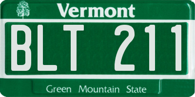 VT license plate BLT211