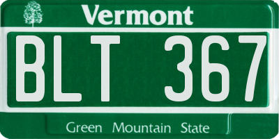 VT license plate BLT367