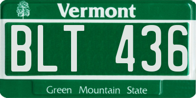 VT license plate BLT436