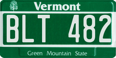 VT license plate BLT482