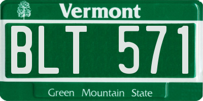 VT license plate BLT571