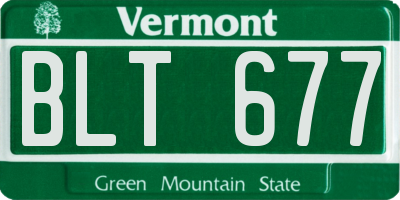VT license plate BLT677