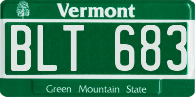 VT license plate BLT683