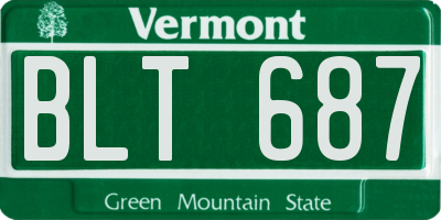 VT license plate BLT687