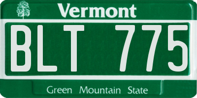 VT license plate BLT775
