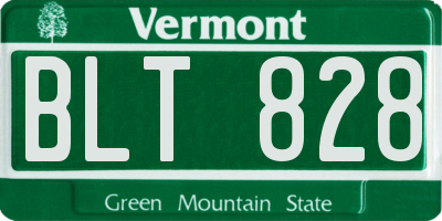 VT license plate BLT828