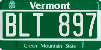 VT license plate BLT897