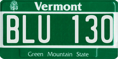 VT license plate BLU130