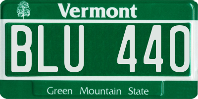 VT license plate BLU440
