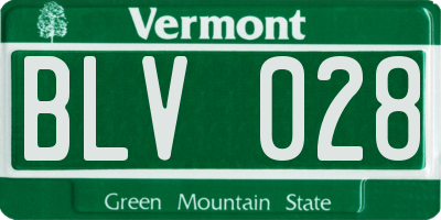 VT license plate BLV028