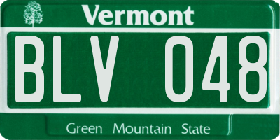 VT license plate BLV048