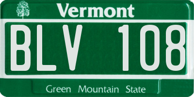 VT license plate BLV108