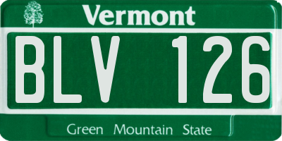 VT license plate BLV126