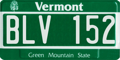 VT license plate BLV152