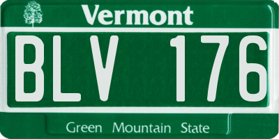VT license plate BLV176