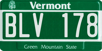 VT license plate BLV178